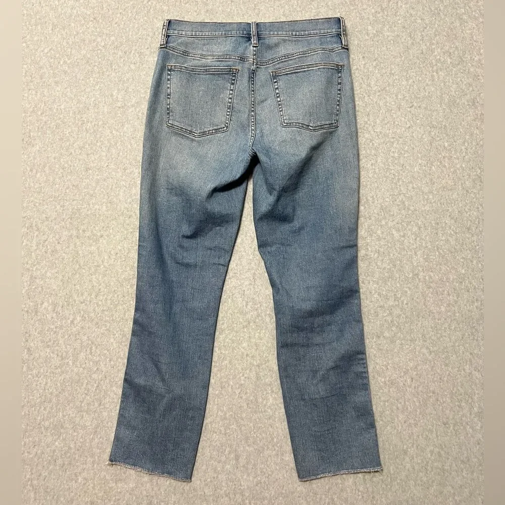 J. Crew Womens Vintage Straight Button Fly Jeans Size 29 Distressed Light Wash